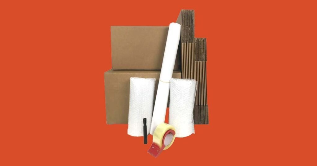 moving company packs moving boxes in the USA